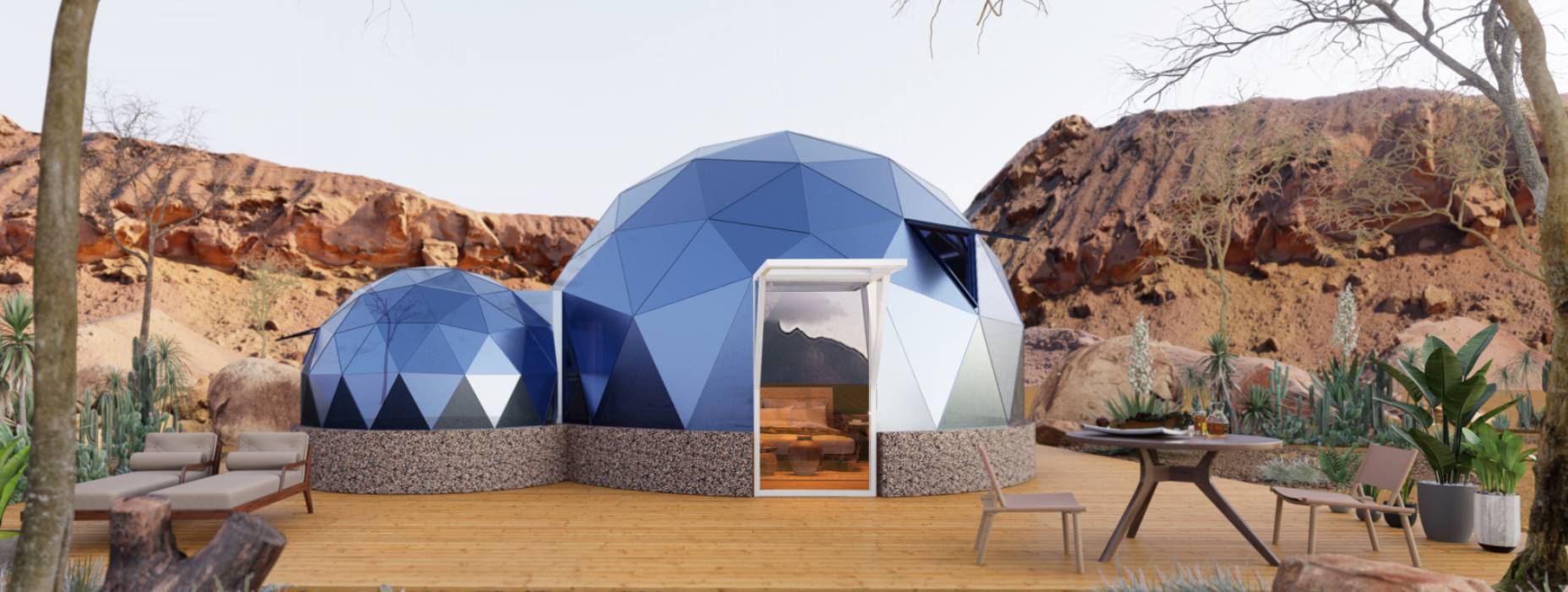 尖山区球形智能光伏玻璃星空房